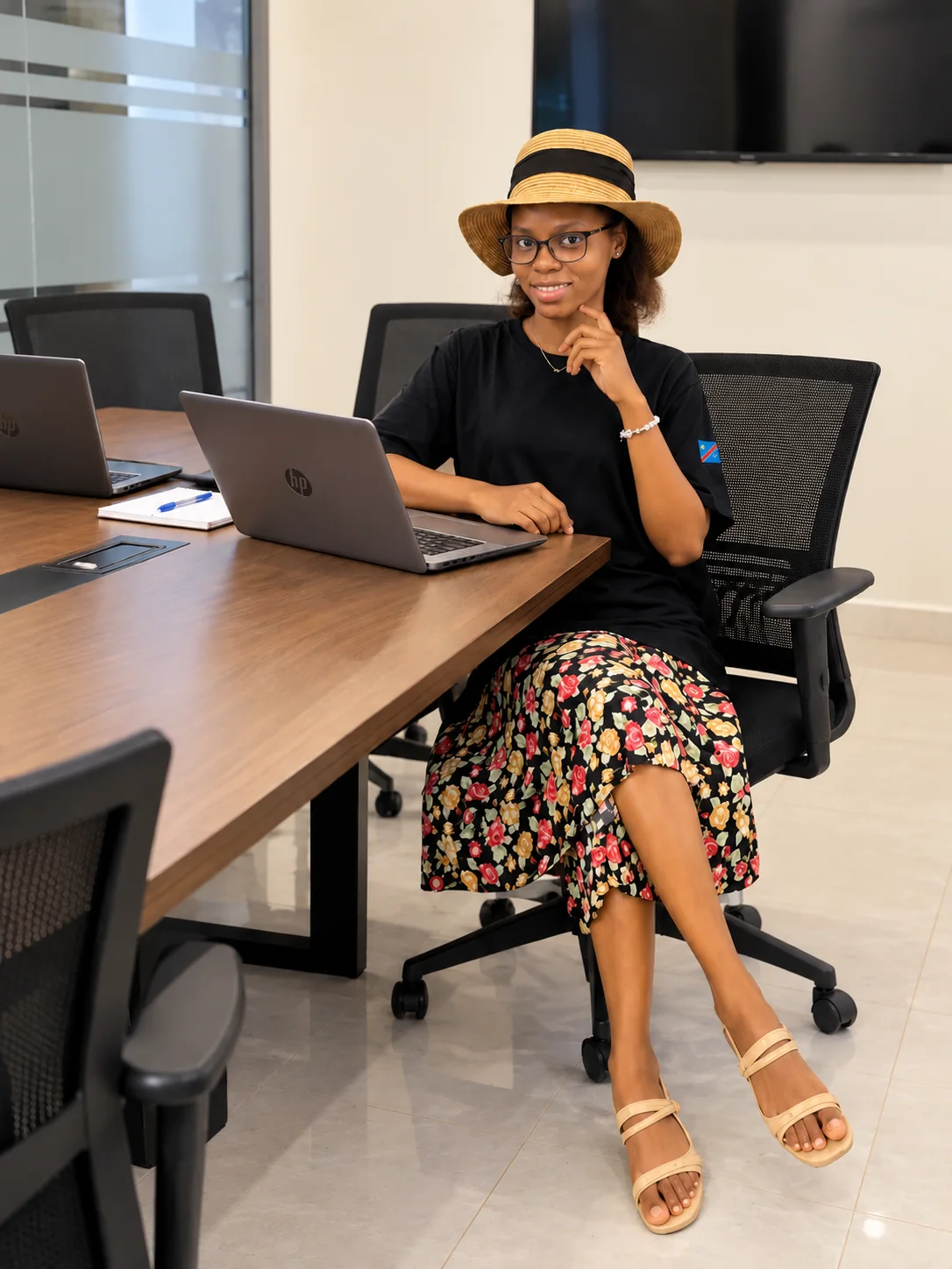 Professionnelle dans un espace de travail